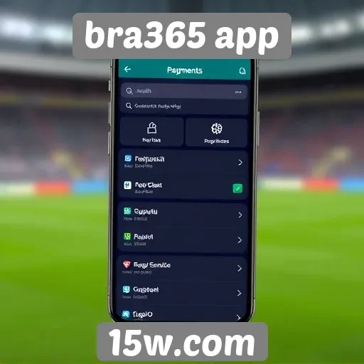Opções de pagamento disponíveis no bra365 app